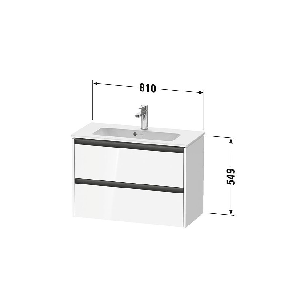 Duravit Ketho.2 Waschtischunterbau wandhäng. 390x810x549mm, Compact, Eiche Mar... DURAVIT-K25256055550000 4067116357448 (Abb. 2)