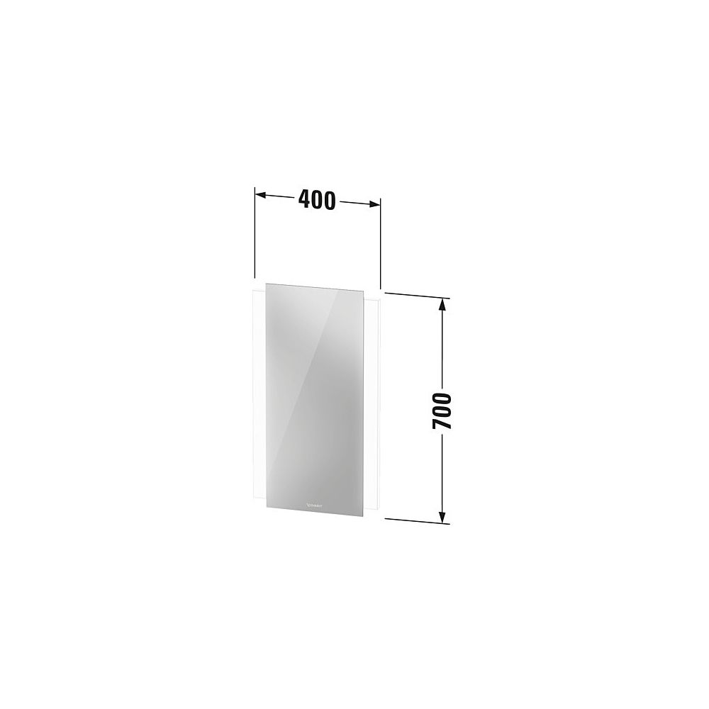 Duravit Ketho.2 Spiegel Wandmontage 33x400x700mm, Mattweiß, LED, 18W, Betätigu... DURAVIT-K27070000000000 4063382812957 (Abb. 5)