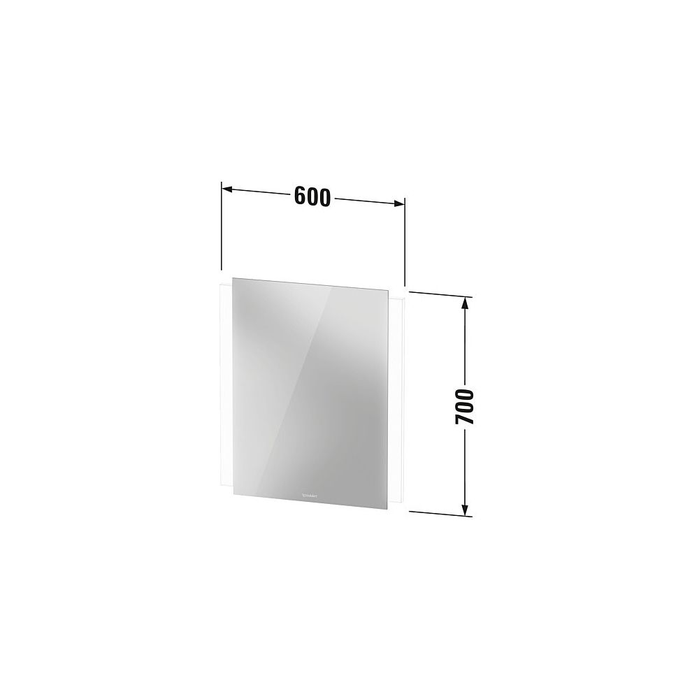 Duravit Ketho.2 Spiegel Wandmontage 33x600x700mm, Mattweiß, LED, 18W, Betätig... DURAVIT-K27071000000000 4063382812964 (Abb. 12)