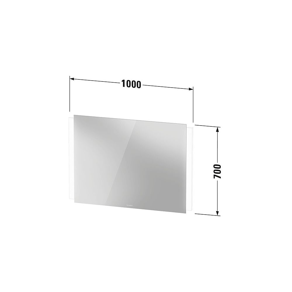 Duravit Ketho.2 Spiegel Wandmontage 33x1000x700mm, Mattweiß, LED, 18W, Betätig... DURAVIT-K27073000000000 4063382818584 (Abb. 3)