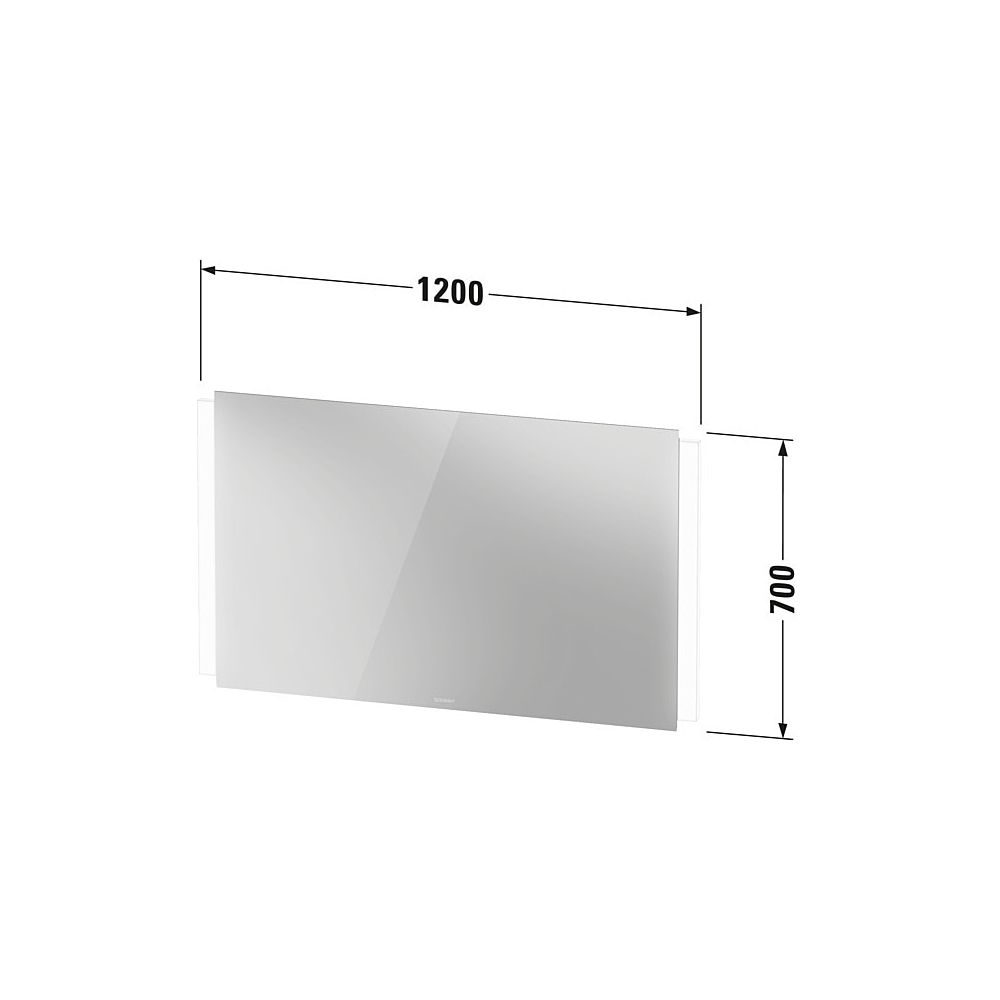 Duravit Ketho.2 Spiegel Wandmontage 33x1200x700mm, Mattweiß, LED, 18W, Betätig... DURAVIT-K27074000000000 4063382818645 (Abb. 3)