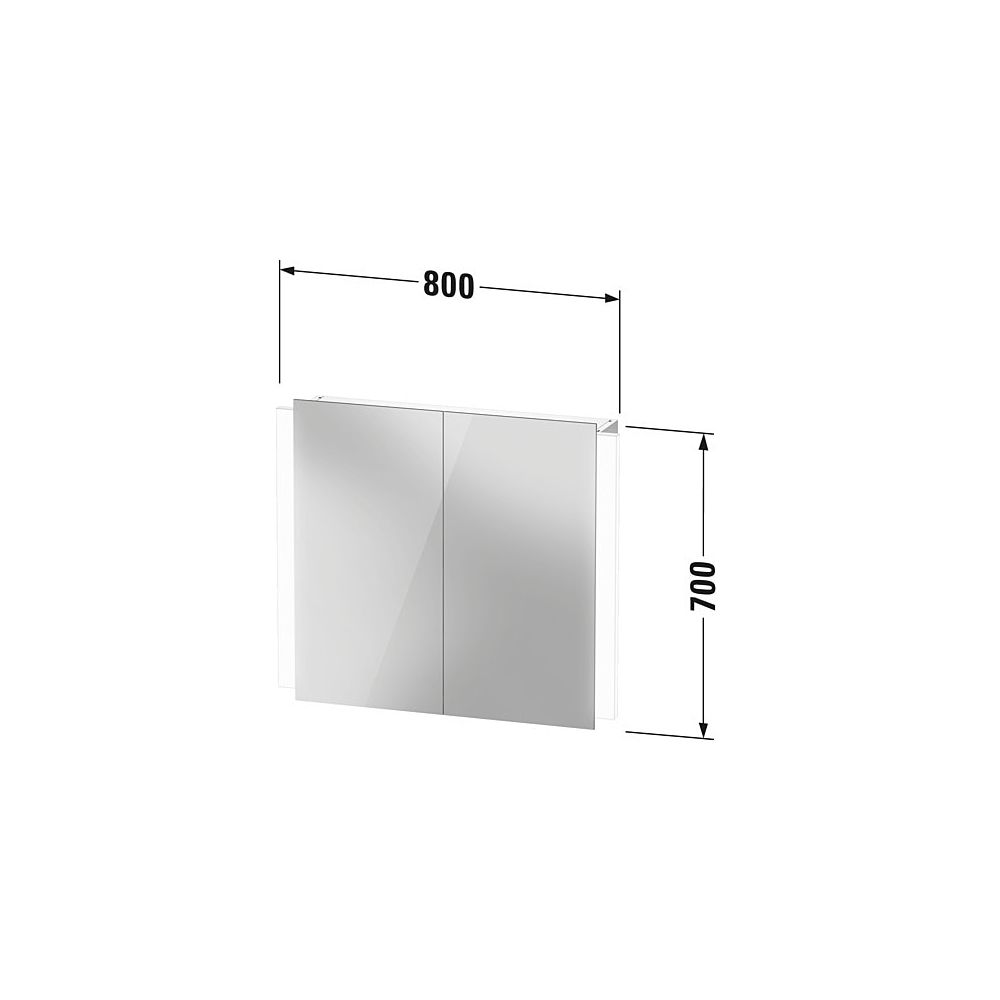 Duravit Ketho.2 Spiegelschrank Wandmontage 157x800x700mm, Weiß, 2 Türen L/R LK... DURAVIT-K27136000000000 4063382811875 (Abb. 3)