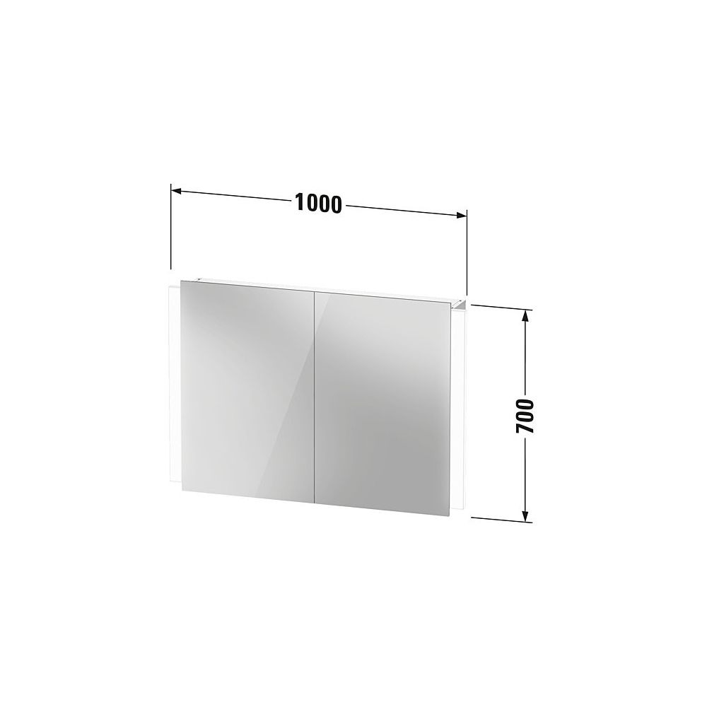 Duravit Ketho.2 Spiegelschrank Wandmontage 157x1000x700mm, Weiß, 2 Türen L/R L... DURAVIT-K27137000002000 4063382812094 (Abb. 4)