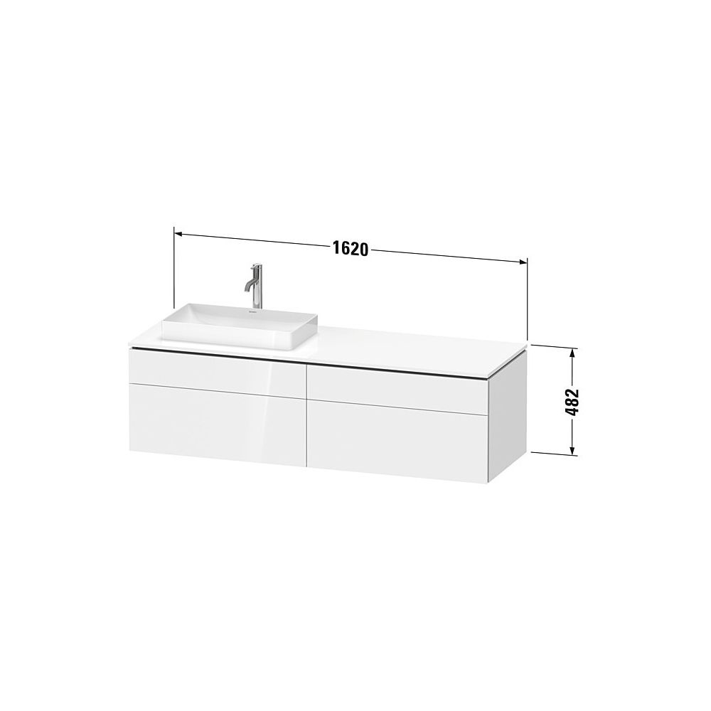 Duravit L-Cube Konsolenwaschtischunterbau wandh 550x1620x482mm R, Eiche Marmor... DURAVIT-LC4871R55550000 4067116355185 (Abb. 2)