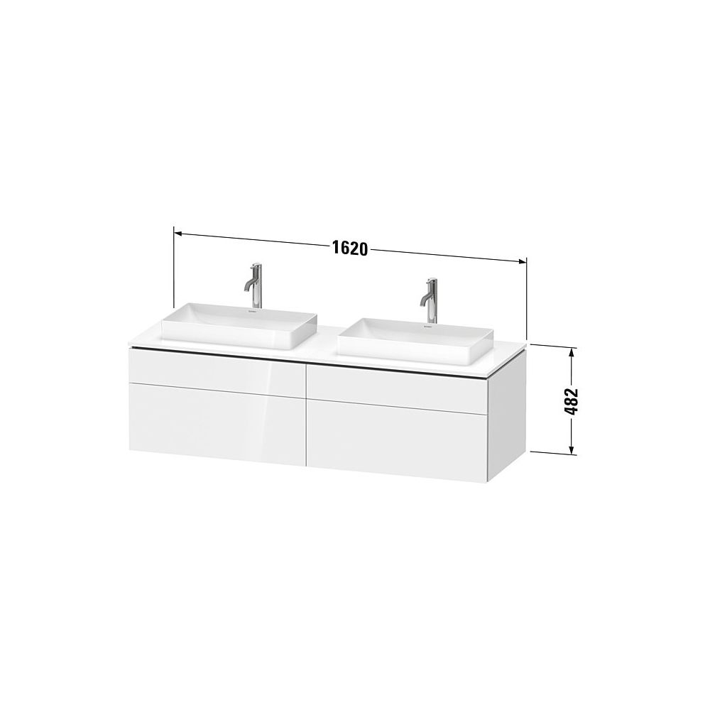 Duravit L-Cube Konsolenwaschtischunterbau wandh 550x1620x482mm Flanell Grau HG... DURAVIT-LC4873B89890000 4063382904911 (Abb. 3)