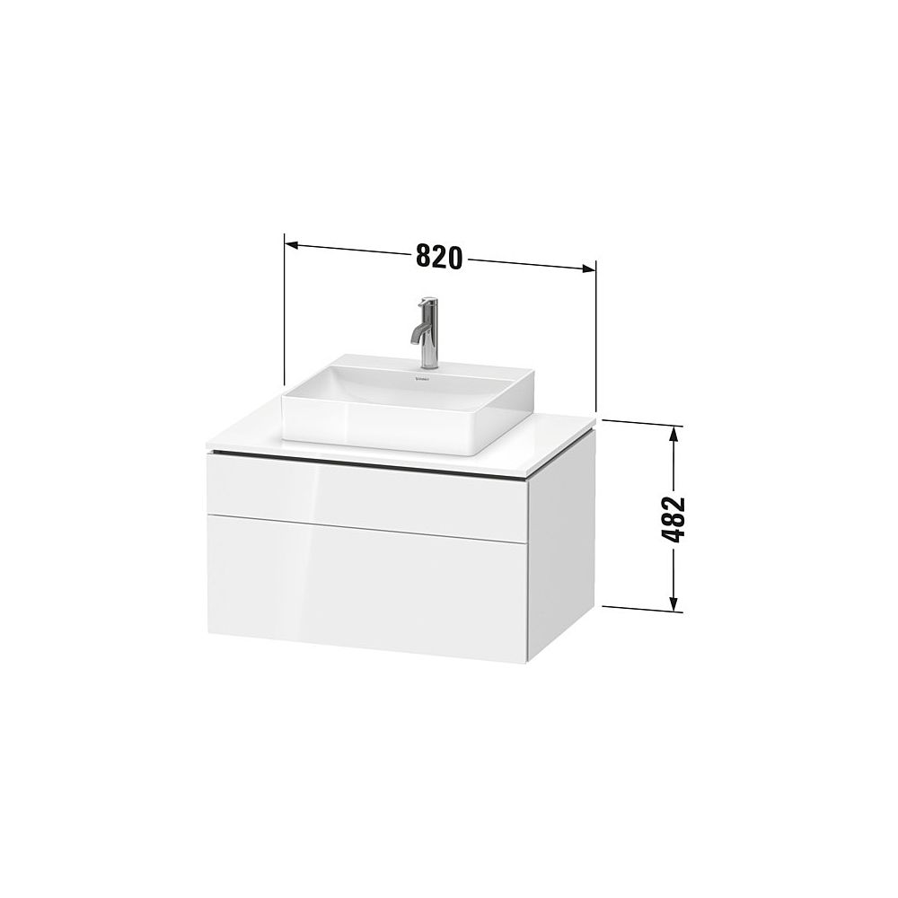 Duravit L-Cube Konsolenwaschtischunterbau wandh 550x820x482mm Eiche Marmoriert... DURAVIT-LC4880055550000 4067116375428 (Abb. 2)