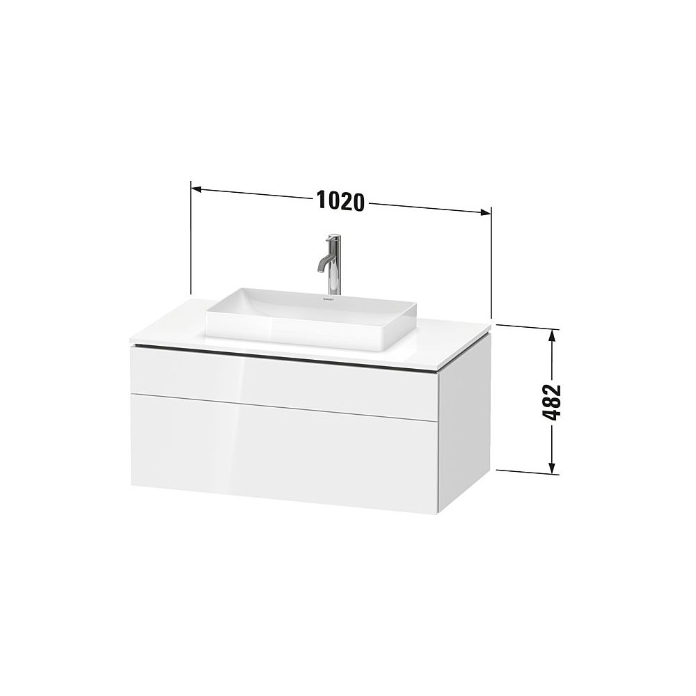 Duravit L-Cube Konsolenwaschtischunterbau wandh 550x1020x482mm Eiche Marmorier... DURAVIT-LC4881055550000 4067116354997 (Abb. 2)