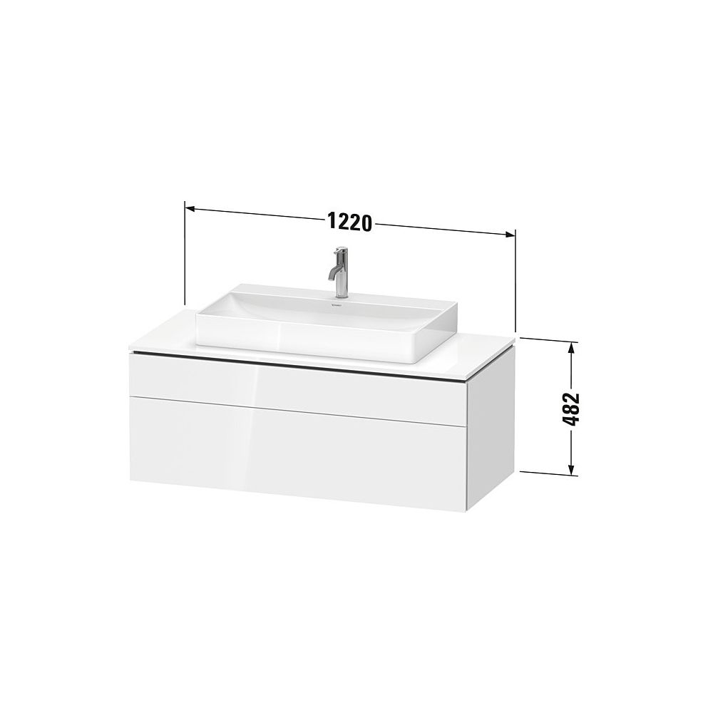 Duravit L-Cube Konsolenwaschtischunterbau wandh 550x1220x482mm Eiche Marmorier... DURAVIT-LC4882055550000 4067116354973 (Abb. 2)