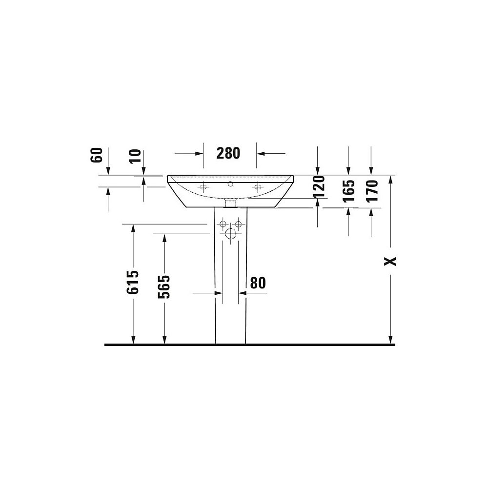 Duravit D-Neo Waschtisch 440x650x165mm wandhäng., Weiß Hochglanz, Rechteckig, 1 Wa... DURAVIT-2366650000 4063382016607 (Abb. 16)