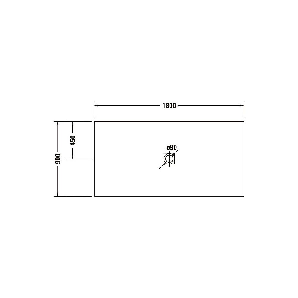 Duravit Sustano Duschwanne Halbeinbau Bodenbündig, 900x1800x30mm, Rechteckig, ... DURAVIT-720289650000000 4063382919175 (Abb. 7)