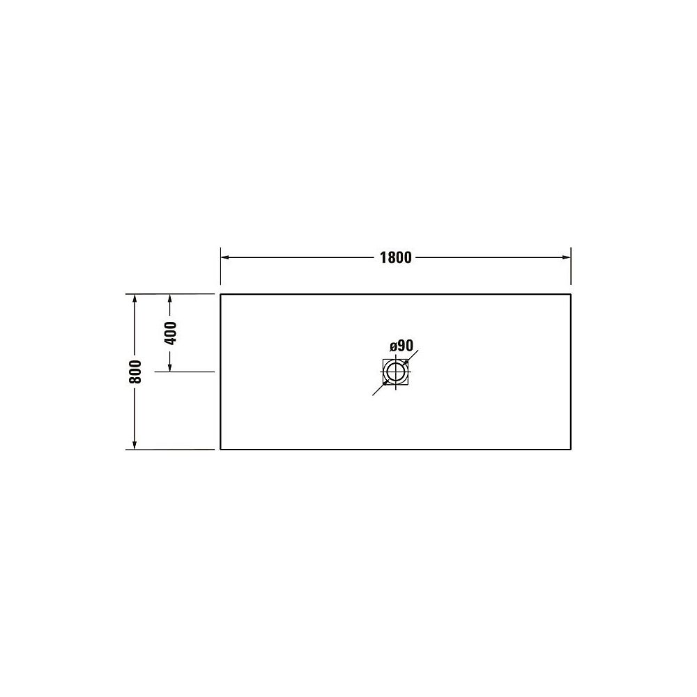 Duravit Sustano Duschwanne Halbeinbau Bodenbündig, 800x1800x30mm, Rechteckig, ... DURAVIT-720288730000000 4063382919243 (Abb. 7)