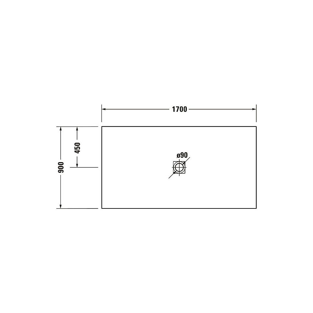 Duravit Sustano Duschwanne Halbeinbau Bodenbündig, 900x1700x30mm, Rechteckig, ... DURAVIT-720287730000000 4063382919304 (Abb. 7)