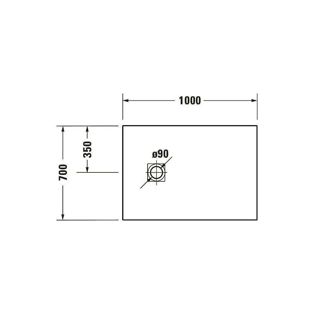 Duravit Sustano Duschwanne Halbeinbau Bodenbündig, 700x1000x30mm, Rechteckig, ... DURAVIT-720272620000000 4063382920324 (Abb. 4)