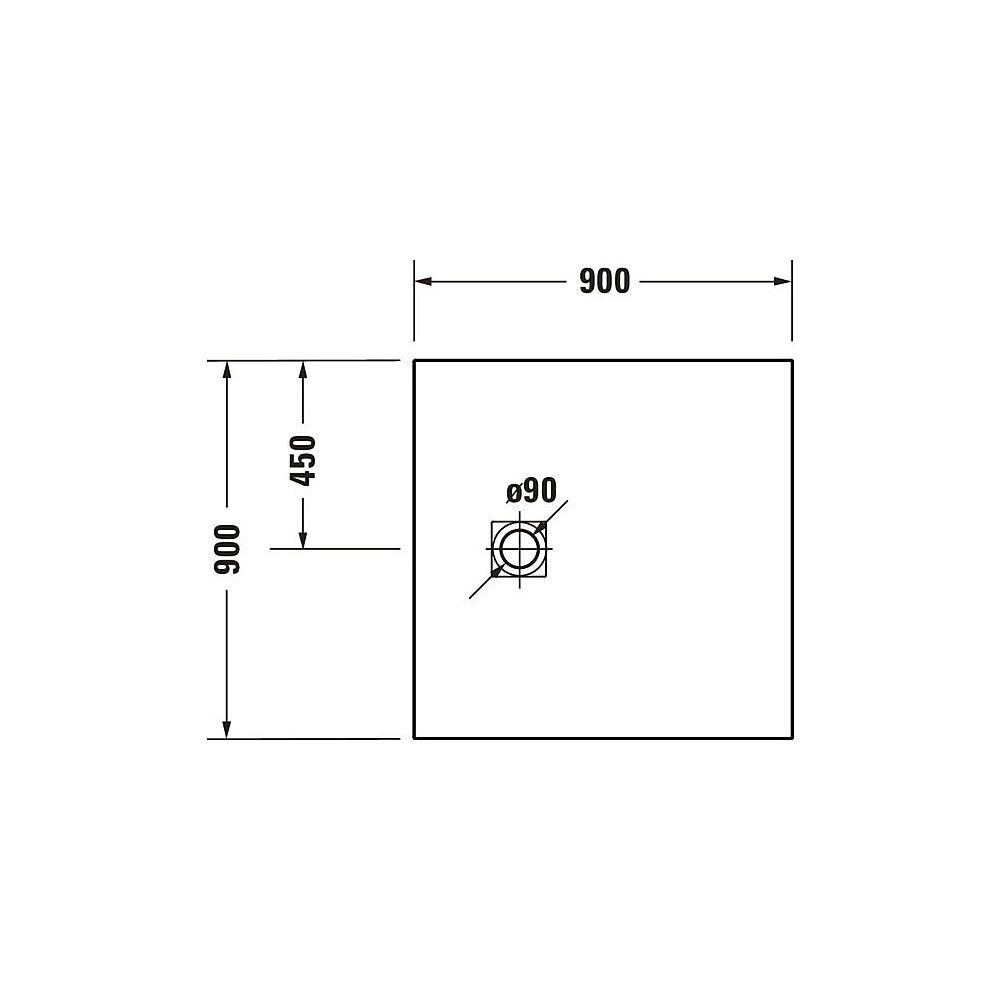 Duravit Sustano Duschwanne Halbeinbau Bodenbündig, 900x900x30mm, Quadratisch, ... DURAVIT-720271630000000 4063382920393 (Abb. 7)