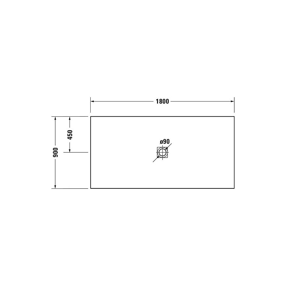 Duravit Sustano Duschwanne Halbeinbau Bodenbündig, 900x1800x30mm, Rechteckig, ... DURAVIT-720289650000000 4063382919175 (Abb. 9)
