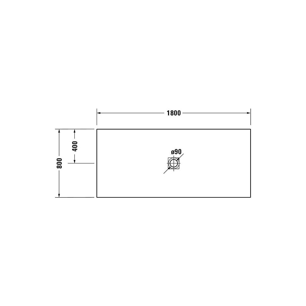 Duravit Sustano Duschwanne Halbeinbau Bodenbündig, 800x1800x30mm, Rechteckig, ... DURAVIT-720288730000000 4063382919243 (Abb. 9)