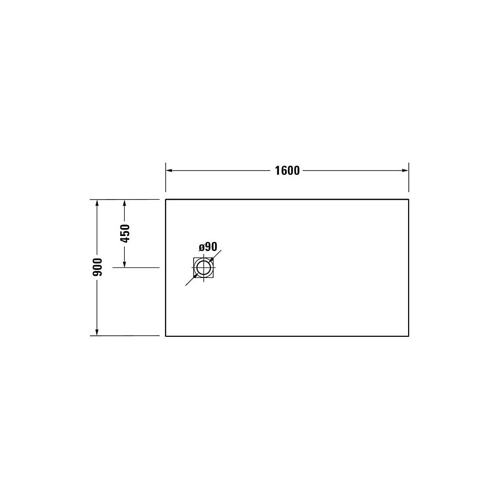 Duravit Sustano Duschwanne Halbeinbau Bodenbündig, 900x1600x30mm, Rechteckig, ... DURAVIT-720285650000000 4063382919410 (Abb. 6)