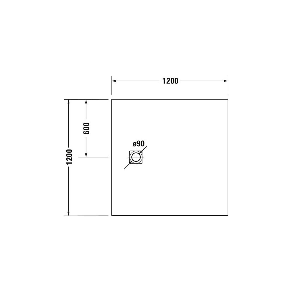 Duravit Sustano Duschwanne Halbeinbau Bodenbündig, 1200x1200x30mm, Quadratisc... DURAVIT-720279730000000 4063382919885 (Abb. 10)