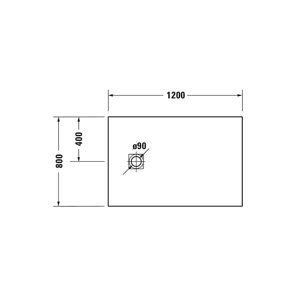 Duravit Sustano Duschwanne Halbeinbau Bodenbündig, 800x1200x30mm, Rechteckig, ... DURAVIT-720276650000000 4063382920102 (Abb. 6)