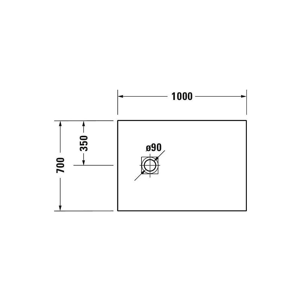Duravit Sustano Duschwanne Halbeinbau Bodenbündig, 700x1000x30mm, Rechteckig, ... DURAVIT-720272620000000 4063382920324 (Abb. 6)