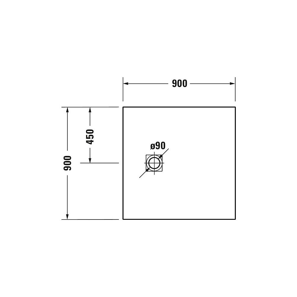 Duravit Sustano Duschwanne Halbeinbau Bodenbündig, 900x900x30mm, Quadratisch, ... DURAVIT-720271630000000 4063382920393 (Abb. 9)
