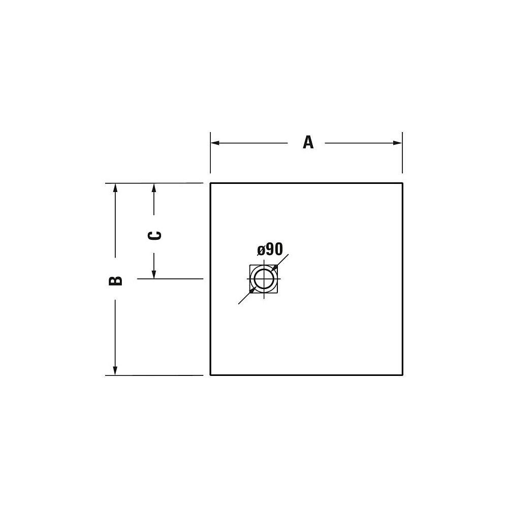 Duravit Sustano Duschwanne Halbeinbau Bodenbündig, 800x800x30mm, Quadratisch,... DURAVIT-720269630000000 4063382920515 (Abb. 12)