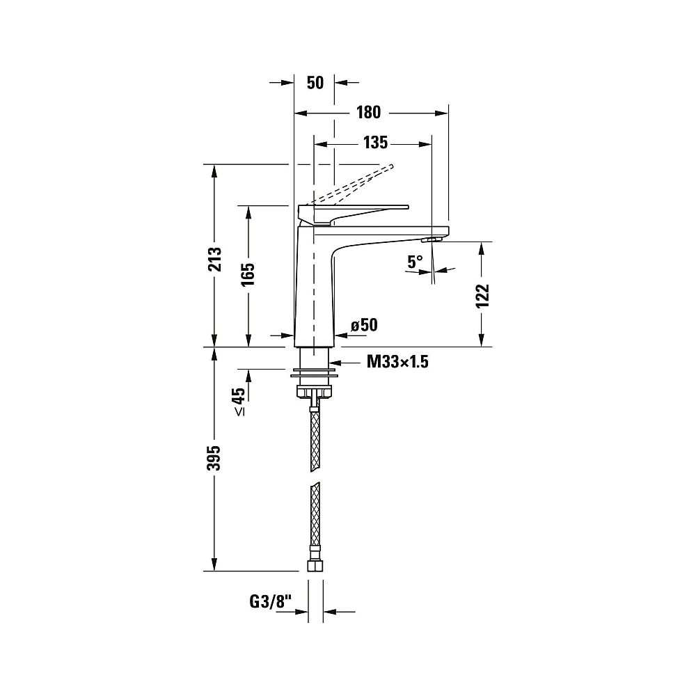 Duravit Tulum by Starck Einhebel-Waschtischmischer M, Mattschwarz, 5l/min, Hebelg... DURAVIT-TU1020002046 4063382961341 (Abb. 5)