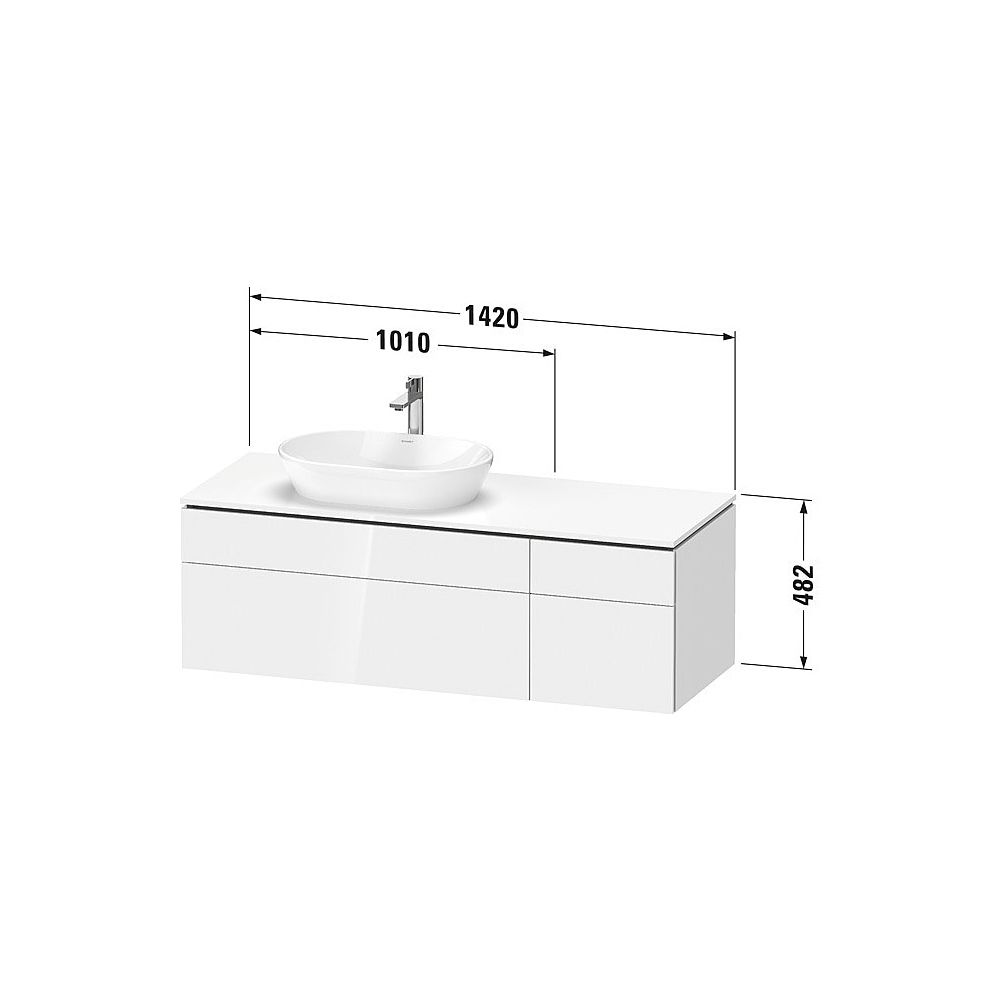 Duravit L-Cube Konsolen-WTU wandh. 550x1420x482mm Natur Eiche Matt, mittig, mi... DURAVIT-LC4877030300000 4063382927415 (Abb. 6)