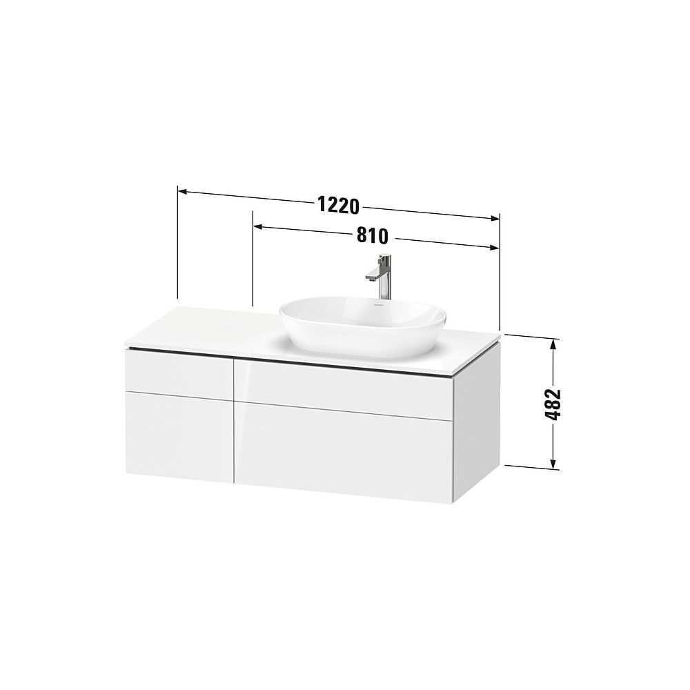 Duravit L-Cube Konsolen-WTU wandh. 550x1220x482mm Eiche Marmoriert Matt, mitti... DURAVIT-LC4874055550000 4067116355109 (Abb. 2)