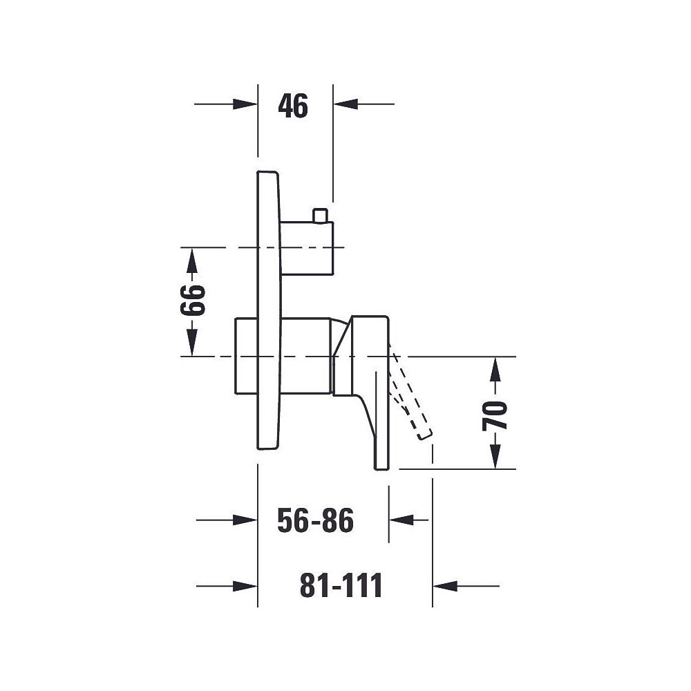 Duravit Tulum by Starck Einhebel-Wannenmischer Unterputz, Anzahl Verbraucher 2, C... DURAVIT-TU5210018010 4063382961303 (Abb. 5)