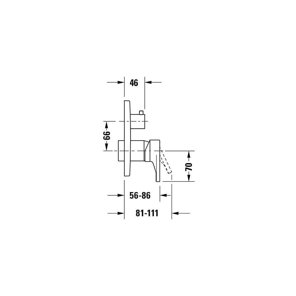 Duravit Tulum by Starck Einhebel-Wannenmischer Unterputz, Anzahl Verbraucher 2, C... DURAVIT-TU5210012010 4063382961297 (Abb. 7)