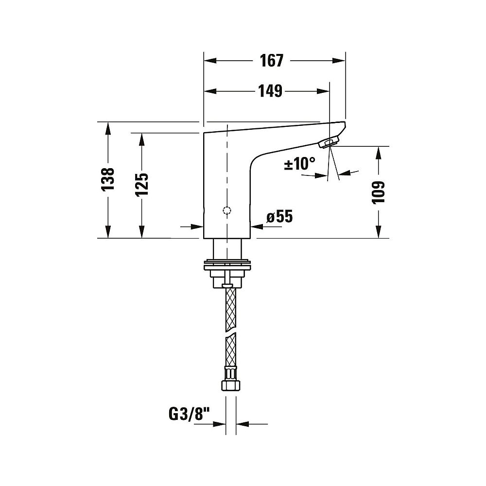 Duravit Waschtischmischer elektronisch Sensor 1, Wassertemperatur voreinstellbar... DURAVIT-SE1090009010 4063382960870 (Abb. 16)