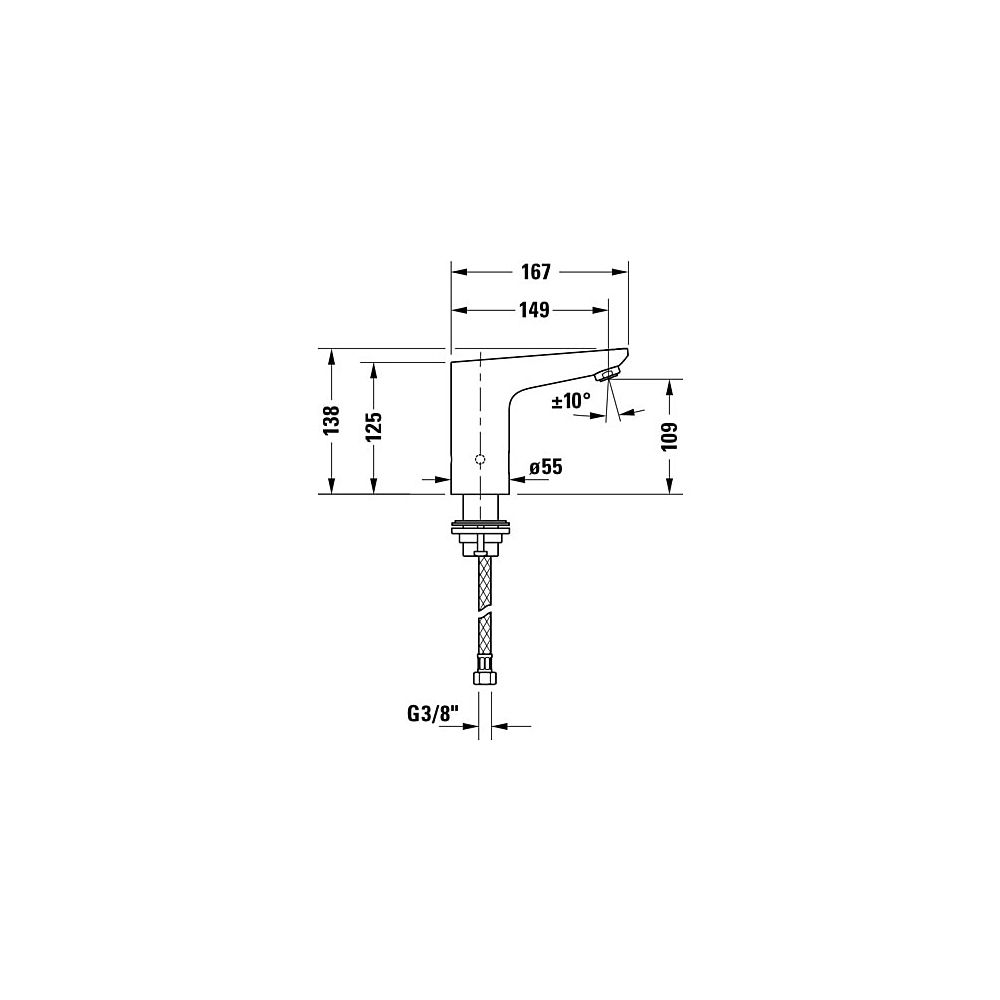 Duravit Waschtischmischer elektronisch Sensor 1, Wassertemperatur voreinstellbar... DURAVIT-SE1090009010 4063382960870 (Abb. 17)