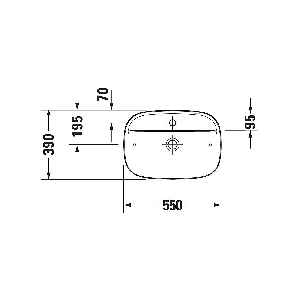 Duravit Zencha Aufsatzbecken 550mm, Anthrazit Matt, WonderGliss, DuraCeram, Rechte... DURAVIT-23745513711 4063382175014 (Abb. 7)