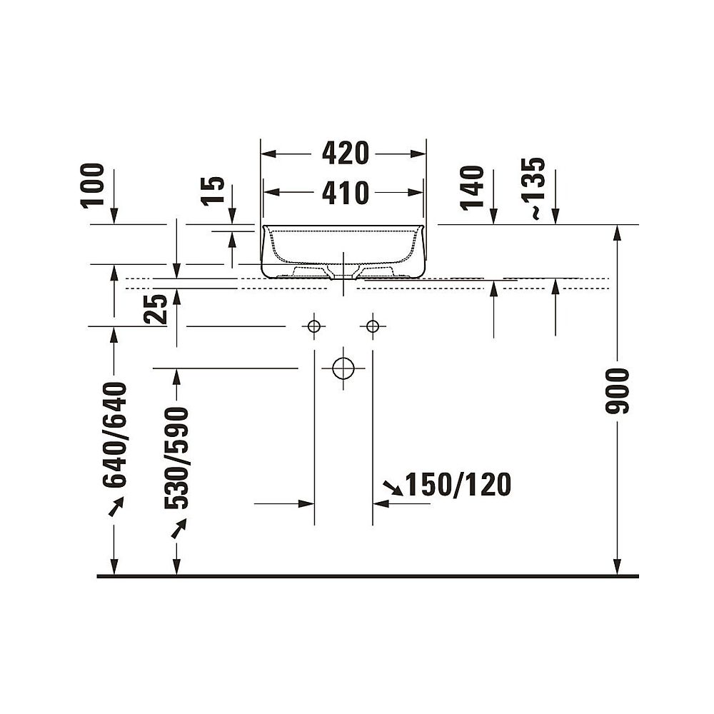 Duravit Zencha Aufsatzbecken 420mm, Grau Seidenmatt, WonderGliss, DuraCeram, Quadr... DURAVIT-23744267711 4063382175236 (Abb. 7)