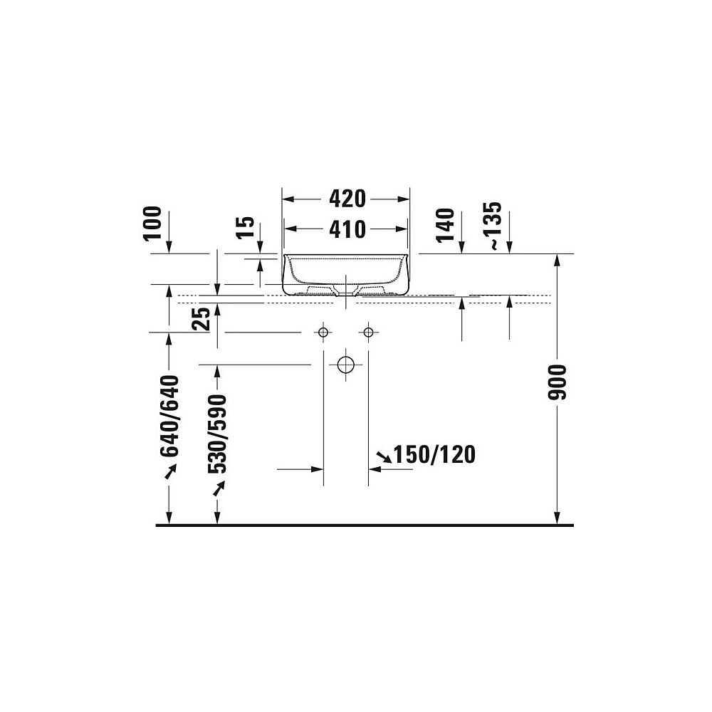 Duravit Zencha Aufsatzbecken 420mm, Grau Seidenmatt, WonderGliss, DuraCeram, Quadr... DURAVIT-23744267711 4063382175236 (Abb. 9)