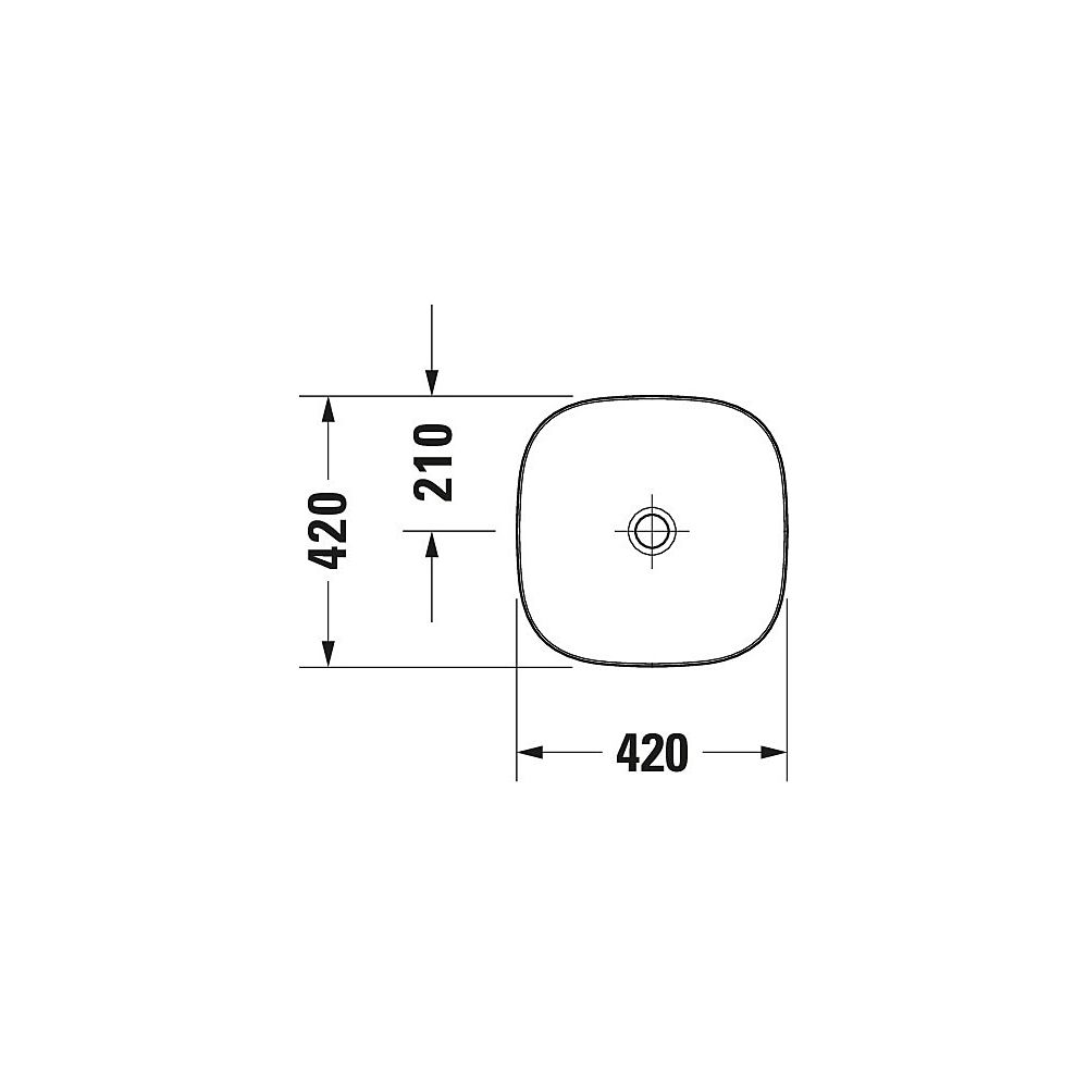 Duravit Zencha Aufsatzbecken 420mm, Grau Seidenmatt, WonderGliss, DuraCeram, Quad... DURAVIT-23734267791 4063382174970 (Abb. 11)