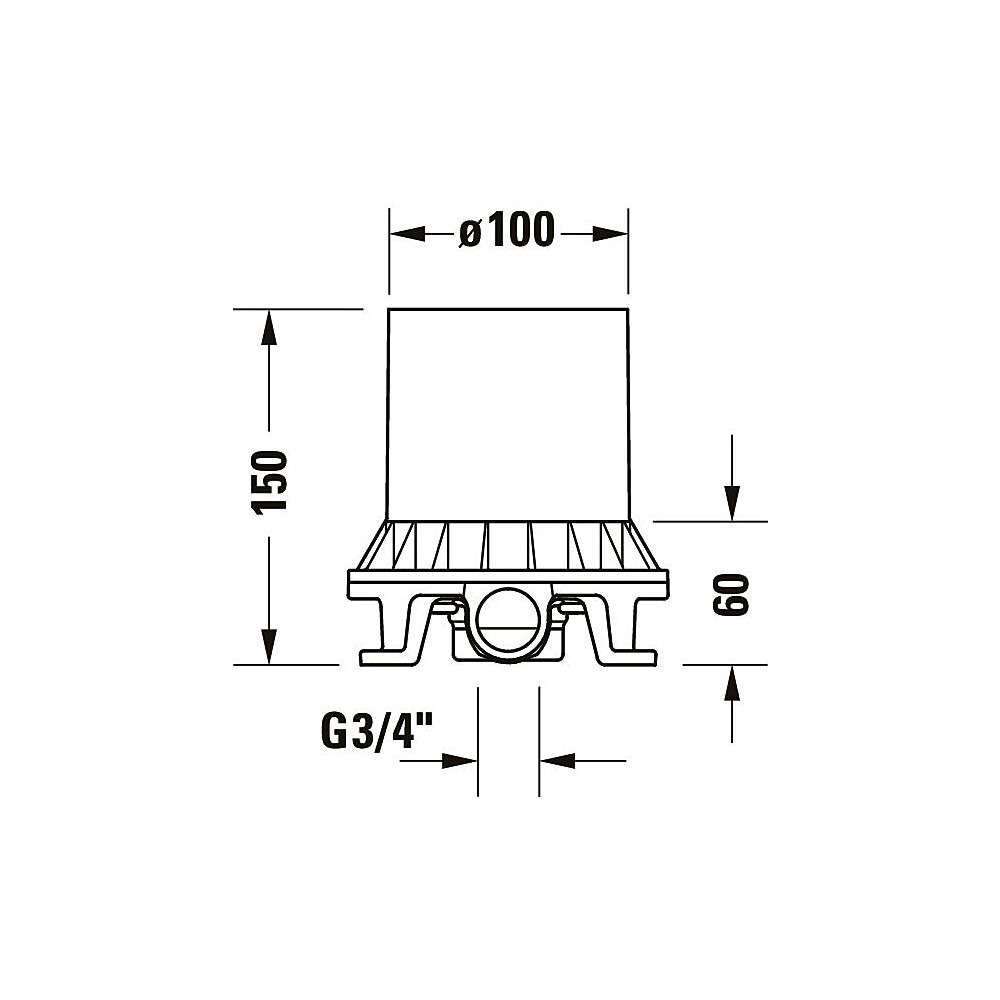 Duravit Grundkörper, Montageart auf Rohfußboden, bodenstehend G 1/2"... DURAVIT-GK5900007000 4067116987676 (Abb. 2)