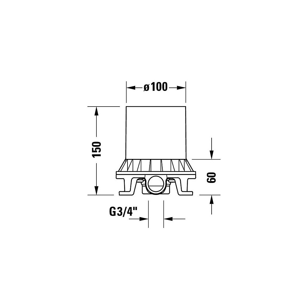 Duravit Grundkörper, Montageart auf Rohfußboden, bodenstehend G 1/2"... DURAVIT-GK5900007000 4067116987676 (Abb. 5)