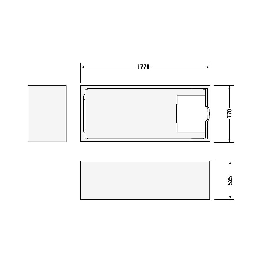 Duravit No.1 Wannenträger, Rechteckig, gerade Seitenwand, 1800x850mm für 70049... DURAVIT-792443000000000 4063382802644 (Abb. 2)