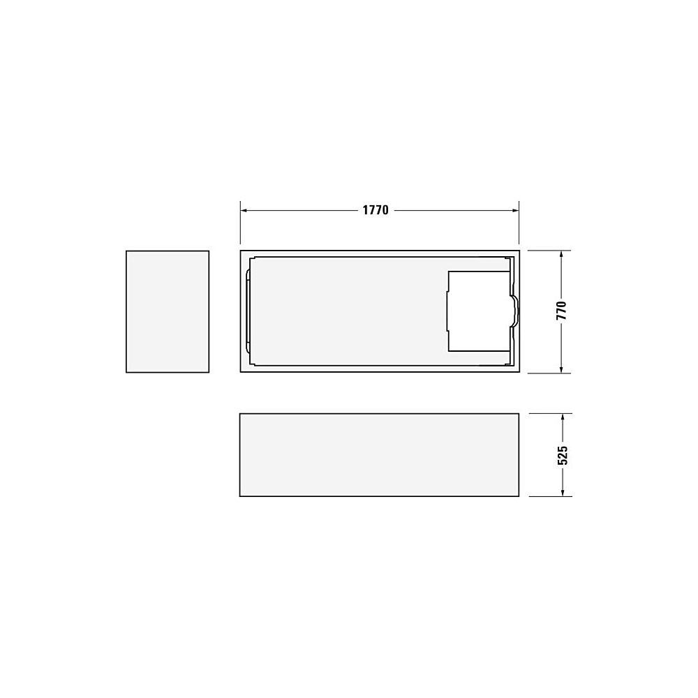 Duravit No.1 Wannenträger, Rechteckig, gerade Seitenwand, 1800x850mm für 70049... DURAVIT-792443000000000 4063382802644 (Abb. 3)