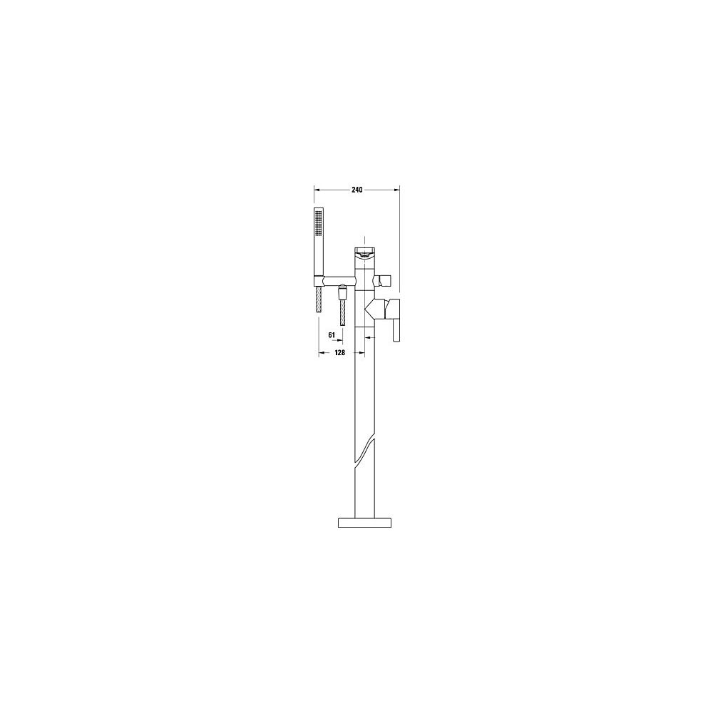 Duravit D-Neo Einhebel-Wannenmischer bodenstehend, Chrom, Höhe 894mm, mit Brauseh... DURAVIT-DE5250000010 4067116987669 (Abb. 9)