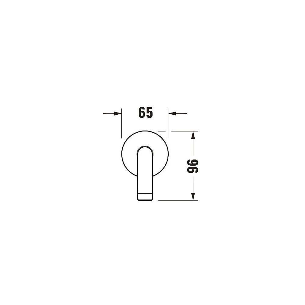 Duravit Brausearm Länge 210mm Wandmontage Rosette rund, Chrom Hochglanz... DURAVIT-UV0670027010 4063382938336 (Abb. 5)