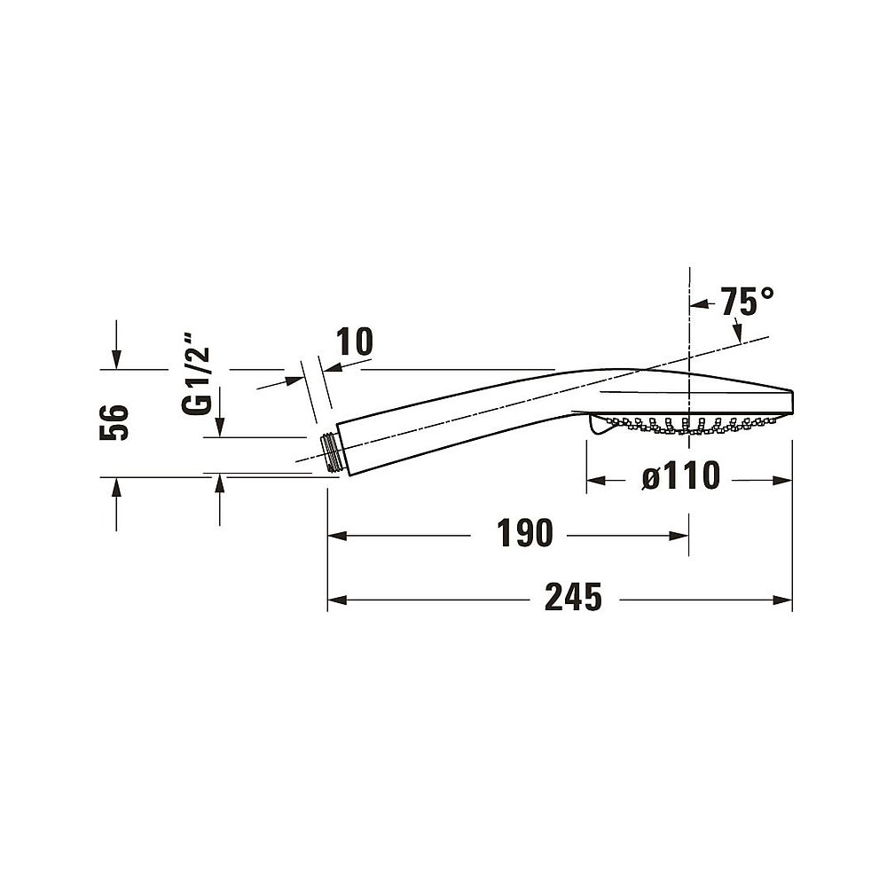 Duravit Handbrause, Chrom HG, d. 110mm, Strahlart SoftRain, Rain, IntenseRain, d... DURAVIT-UV0650016010 4063382937056 (Abb. 11)