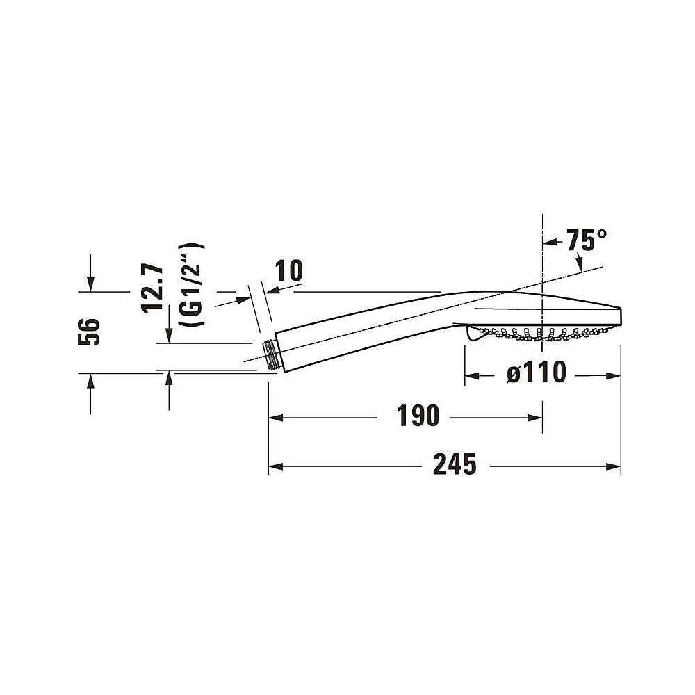 Duravit Handbrause, Chrom, d. 110mm, Strahlart SoftRain, Rain, IntenseRain, dreh... DURAVIT-UV0650015010 4063382936936 (Abb. 13)