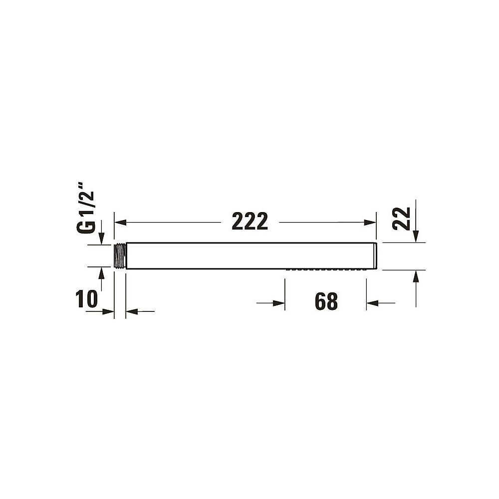 Duravit Stabbrause, Rain, eckig, Chrom, Durchflussmenge 3 bar 17l/min, Silikonnop... DURAVIT-UV0640002010 4063382937971 (Abb. 6)