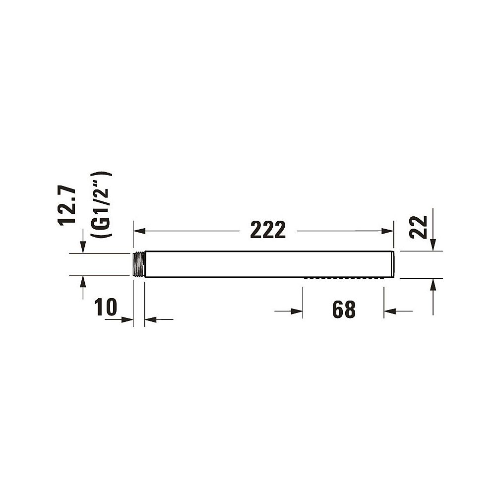 Duravit Stabbrause, Rain, eckig, Chrom, Durchflussmenge 3 bar 17l/min, Silikonnop... DURAVIT-UV0640002010 4063382937971 (Abb. 7)