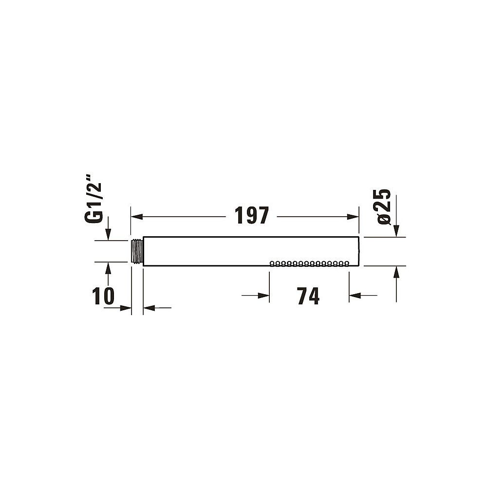 Duravit Stabbrause, Rain, rund, Chrom, Durchflussmenge 3 bar 17l/min, Silikonnop... DURAVIT-UV0640001010 4063382937308 (Abb. 10)