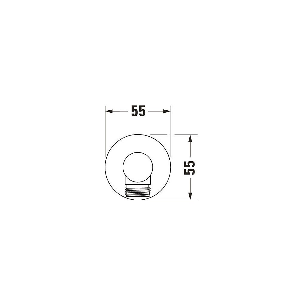 Duravit Wandanschlussbogen 55x102mm, Rund, Chrom, Rosette rund, Rückflussverhinde... DURAVIT-UV0630009010 4063382938152 (Abb. 5)