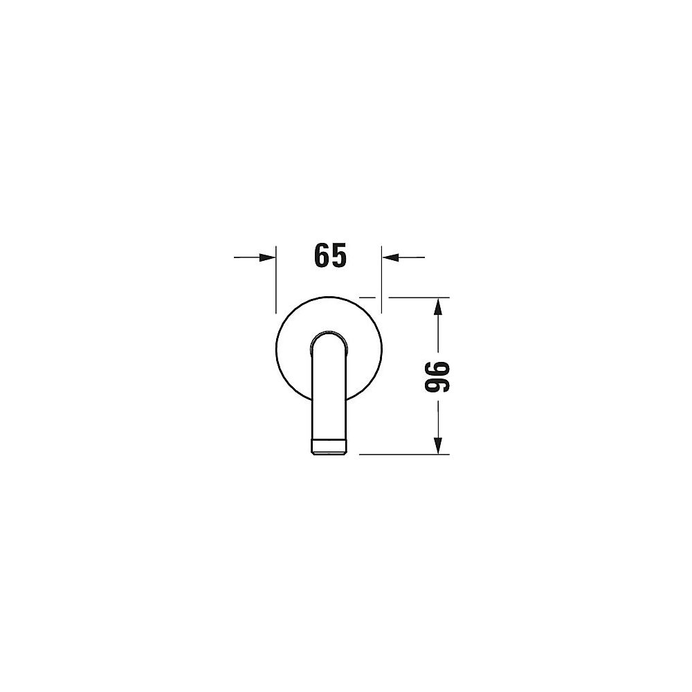 Duravit Brausearm Länge 210mm Wandmontage Rosette rund, Chrom Hochglanz... DURAVIT-UV0670027010 4063382938336 (Abb. 8)